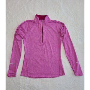 Nike Womens Running Dri-Fit 1/2 Zip Training Top Pink Size S